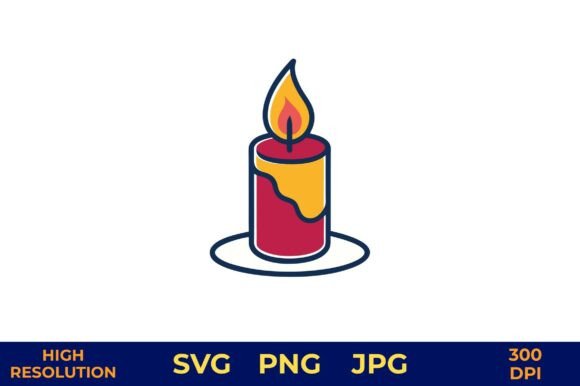 Burning Candle Graphics & Illustrations Review