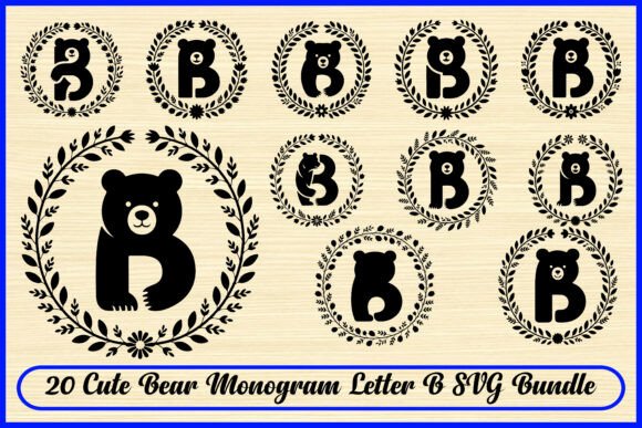 Cute Bear Monogram B Bundle: Graphics & Illustrations Review
