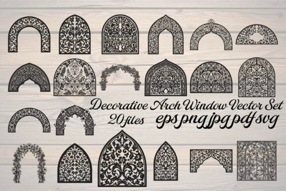 Decorative Arch Window Graphics for Crafters & Handmade Sellers