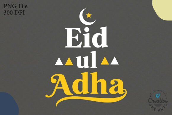 Eid Ul Adha Moon Star Clipart Graphics & Illustrations