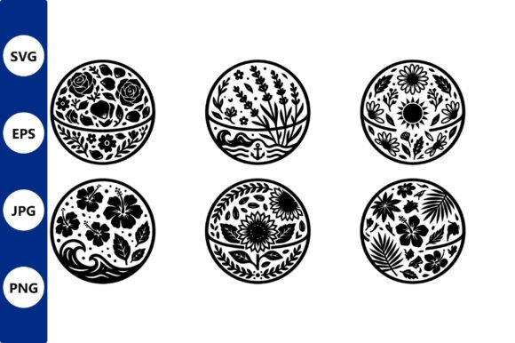 Floral Round Motifs: Graphics & Illustrations