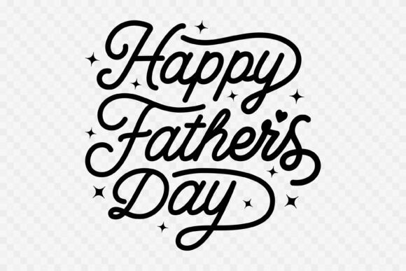 Happy Father's Day SVG PNG Handwriting Graphics