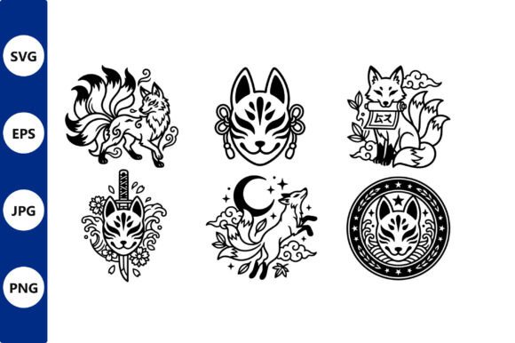 Kanji Fox Masks Graphics and Illustrations Review