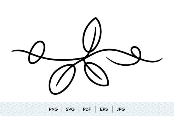 Minimalist Leaf Branch One Line SVG Graphics Review