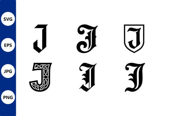 Ornate J Glyphs Black Gothic Vector Review