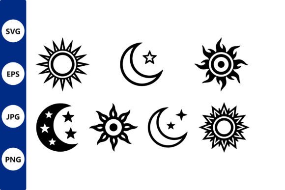 Sun Moon Glyphs Graphics and Illustrations Review
